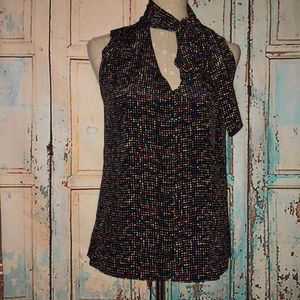 LEONA by Lauren Leonard~Multicolor Microdot Top~XS